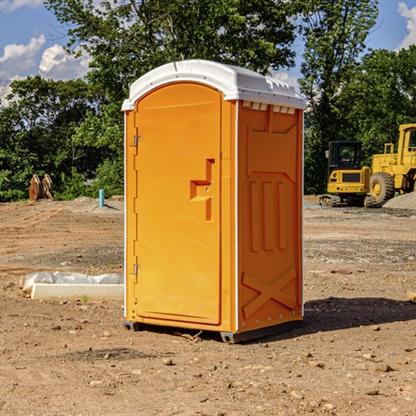 how often are the porta potties cleaned and serviced during a rental period in Enchanted Oaks